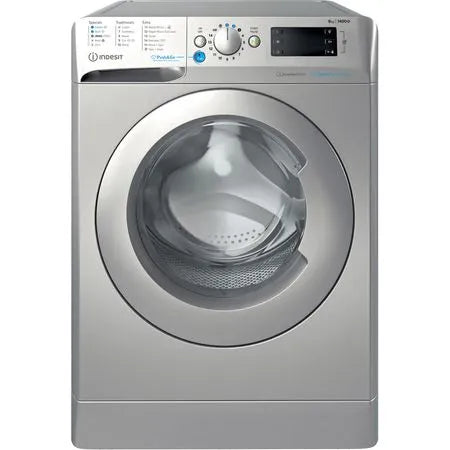 Indesit BWE81496XSVUK Indesit Push&Go Steam WASHING MACHINE 8KG - Silver