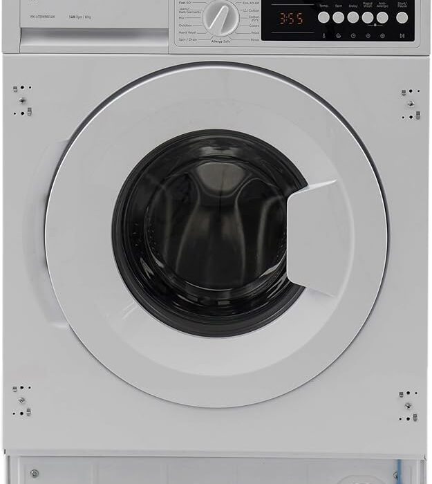 White Knight ATBIWM814W Integrated 8KG 1400RPM Washing Machine -D Rated