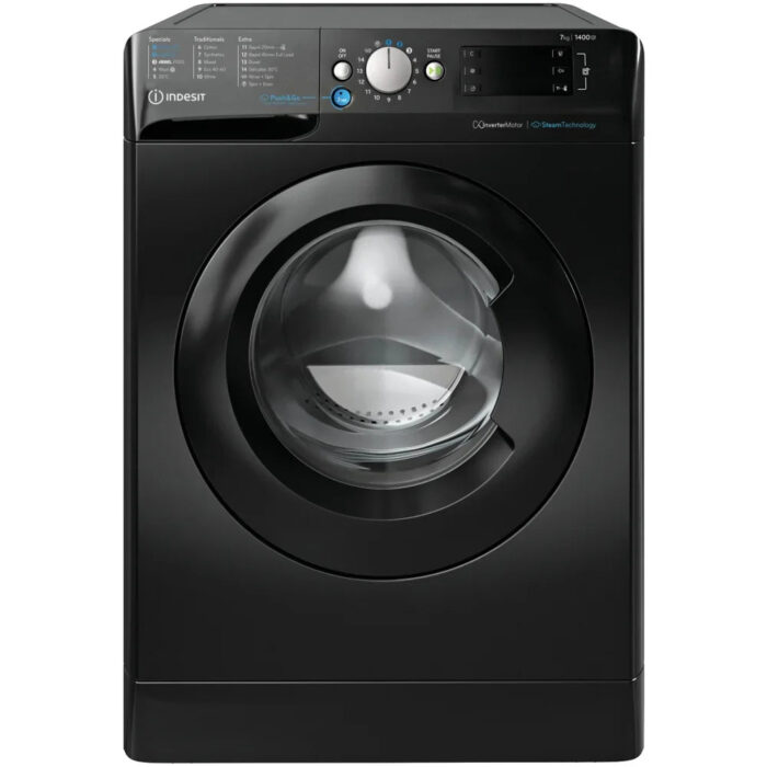 Indesit BWE 71496X KV UK - Black 7KG Washing Machine - 1400 RPM - A Energy