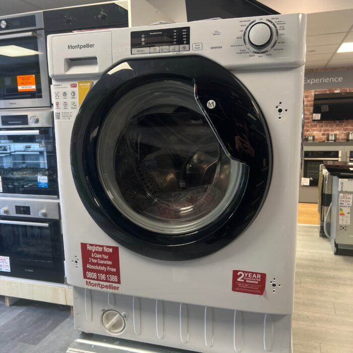Montpellier MIWM84-1 - White Integrated 8KG Washing Machine - 1400 RPM - D energy - Ex Display