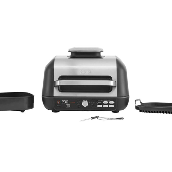 Ninja 3.8L Foodi Max Pro Health Grill, Flat Plate & Air Fryer | AG651UK | Black