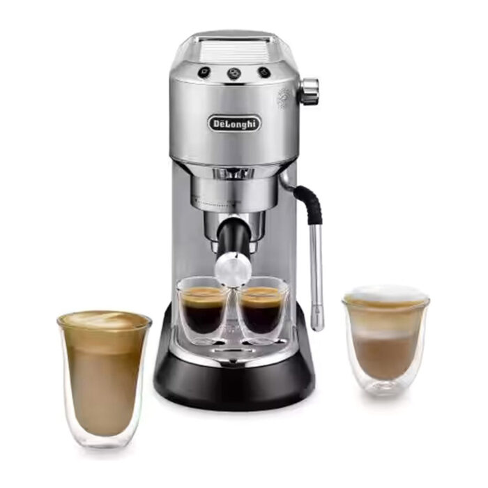 Delonghi Dedica Arte Manual Espresso Coffee Machine | Silver Stainless Steel | EC885.M