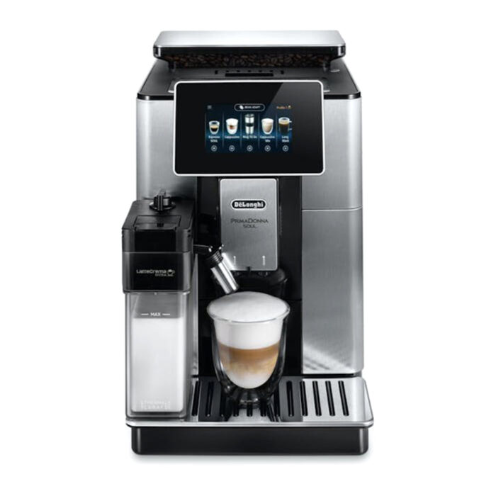 DeLonghi PrimaDonna Soul Bean 2 Cup Coffee Machine | ECAM610.75.MS | Metal