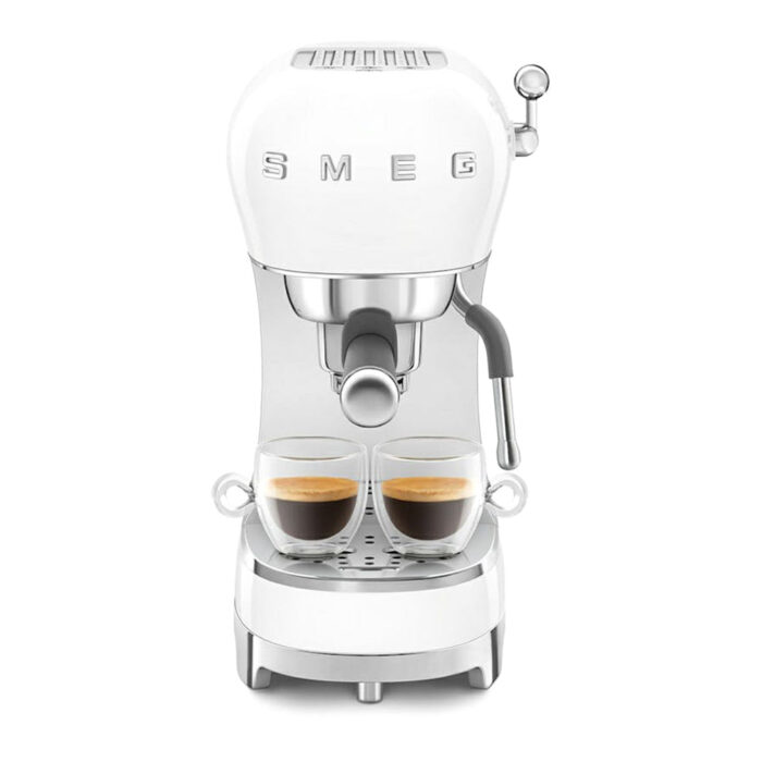 Smeg 50's Retro Style Espresso Coffee Machine | ECF02WHUK | White
