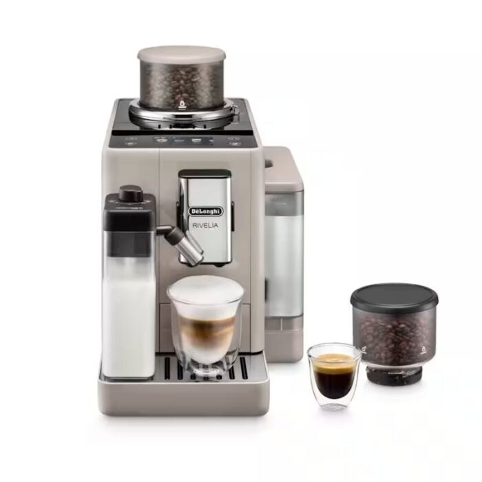 DeLonghi Rivelia Automatic Compact Bean to Cup Coffee Machine | EXAM440.55.BG | Sand Beige