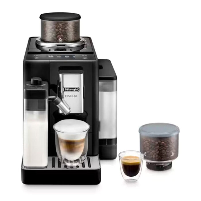 DeLonghi Rivelia Automatic Compact Bean to Cup Coffee Machine | EXAM440.55.B | Black